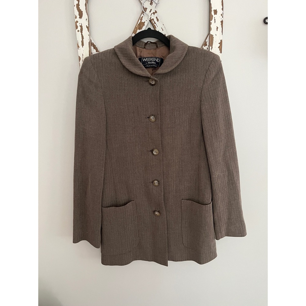 Weekend‎ Max Mara Wool Blend Blazer Coat Made in Italy Size 6